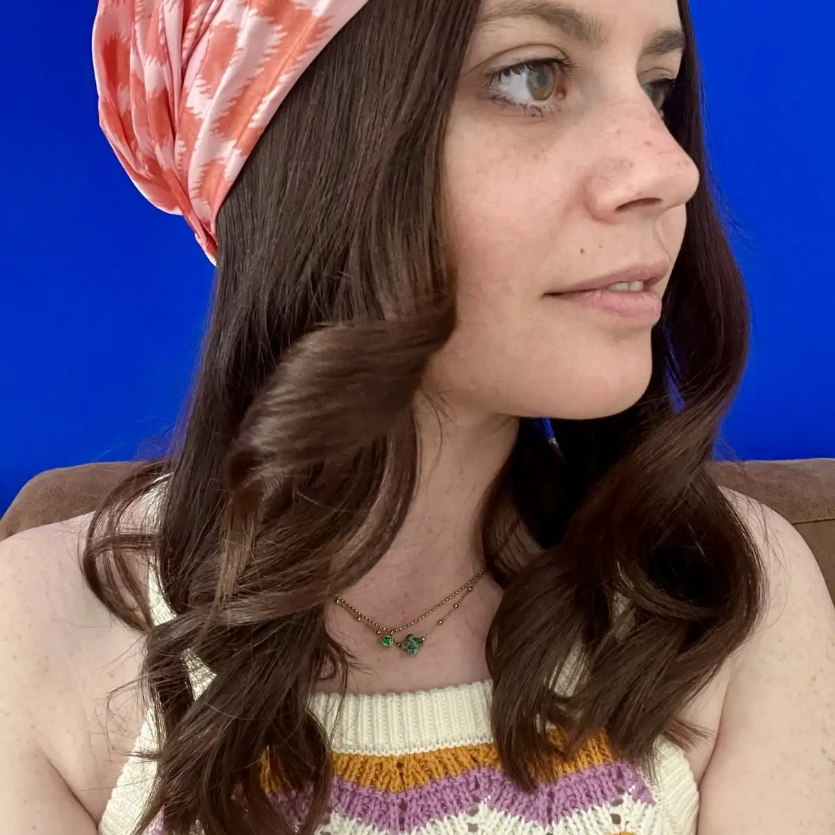 Blair - Bandeau en cheveux naturels mis long
